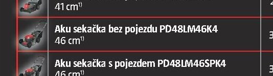 Aku sekačka bez pojezdu PD48LM46K4 46 cm