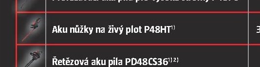 Aku nůžky na živý plot P48HT