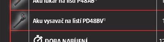Aku vysavač na listí PD48BV