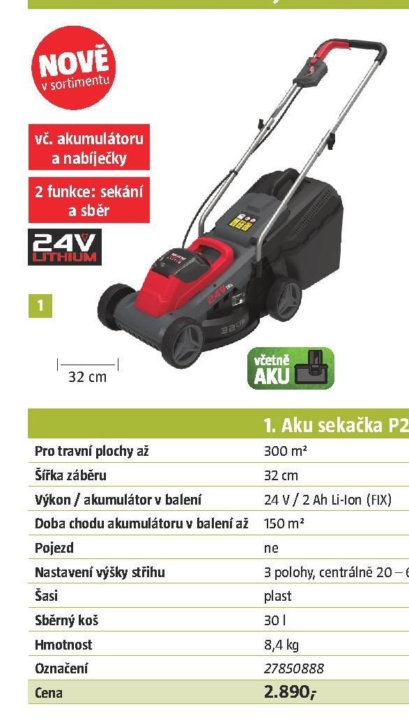 Aku sekačka P24LM32K2