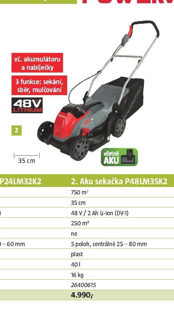 Aku sekačka P48LM35K2