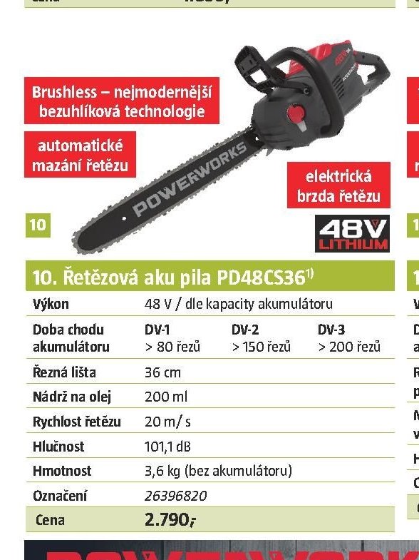Řetězová aku pila PD48CS36