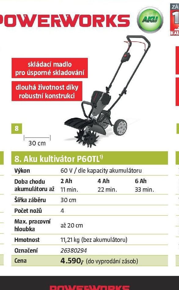 Aku kultivátor P60TL