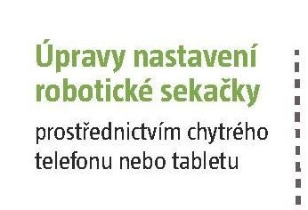 Úpravy nastavení robotické sekačky