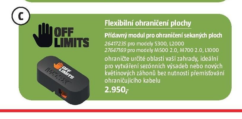 Flexibilní ohraničení plochy