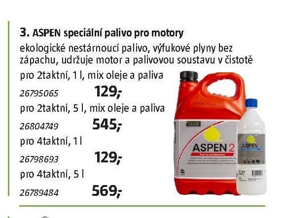 ASPEN speciální palivo pro motory