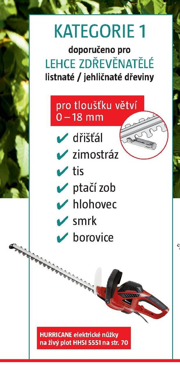 HURRICANE elektrické nůžky na živý plot HHSI 5551