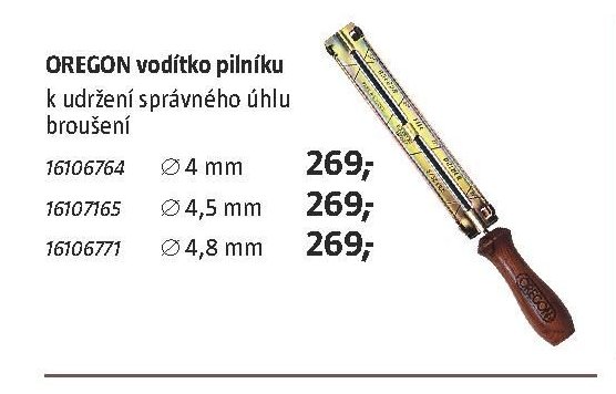 OREGON vodítko pilníku k udržení správného úhlu broušení
