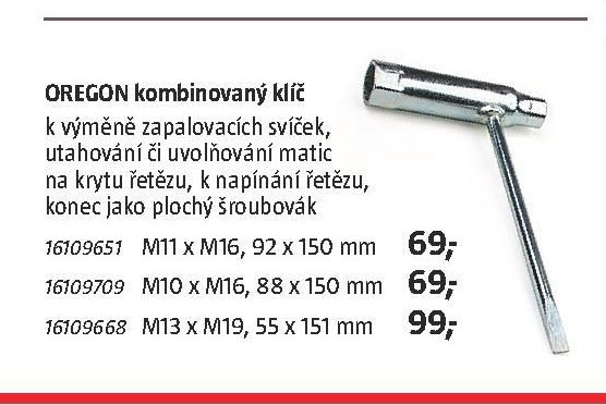 OREGON kombinovaný klíč