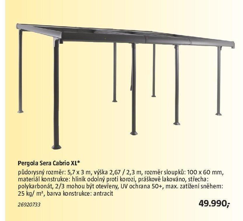 Pergola Sera Cabrio XL*