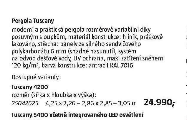Pergola Tuscany 4200