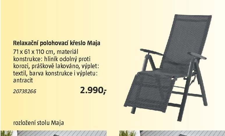Relaxační polohovací křeslo Maja