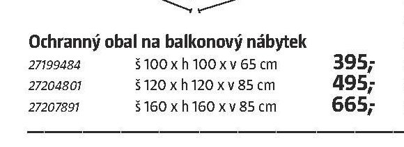 Ochranný obal na balkonový nábytek 100 x 100 x 65 cm