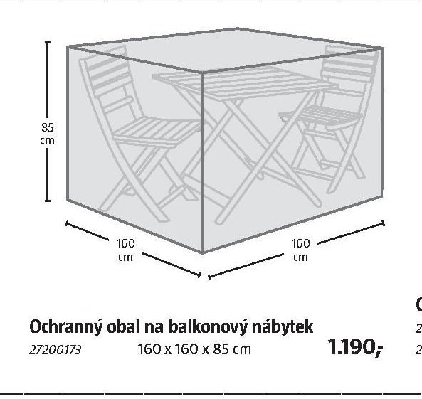 Ochranný obal na balkonový nábytek