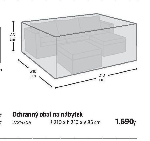 Ochranný obal na nábytek (210x210x85)
