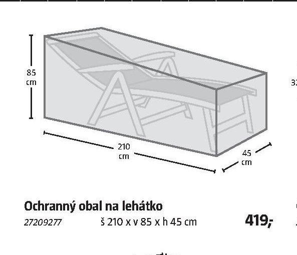 Ochranný obal na lehátko
