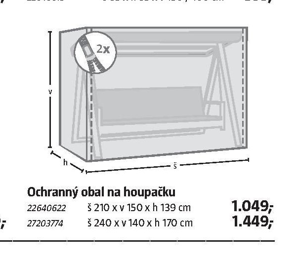 Ochranný obal na houpačku