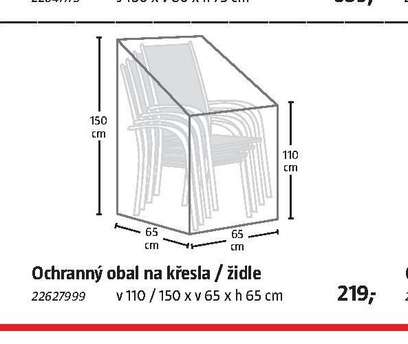 Ochranný obal na křesla / židle