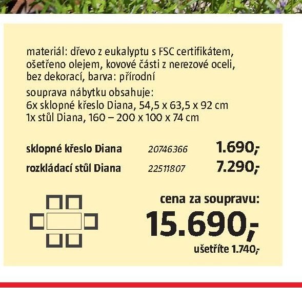Souprava nábytku Diana