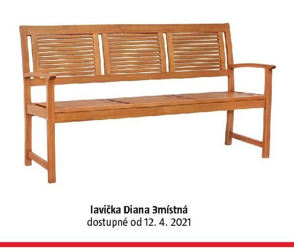 lavička Diana 3místná