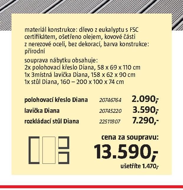 Souprava nábytku Diana