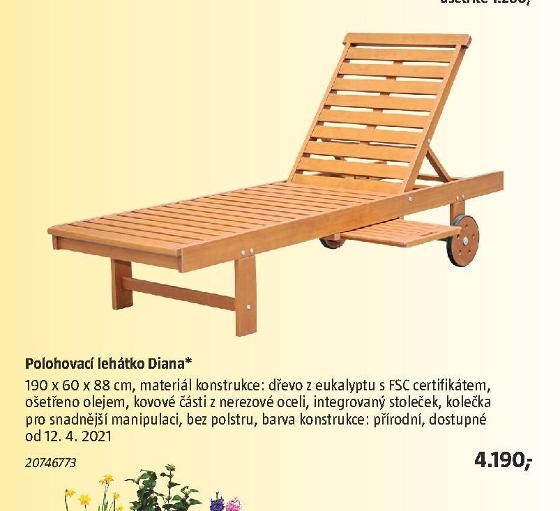 Polohovací lehátko Diana
