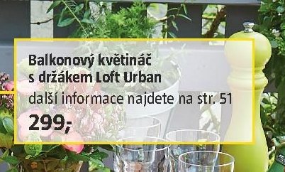 Balkonový květináč s držákem Loft Urban
