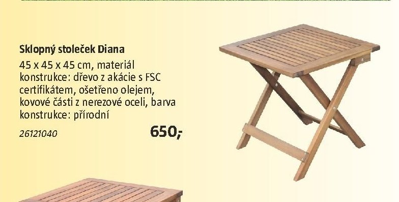 Sklopný stoleček Diana