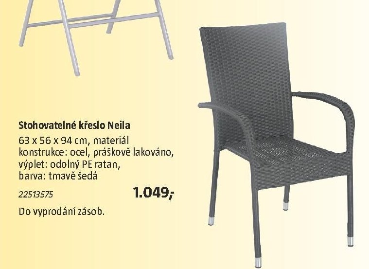 Stohovatelné křeslo Neila