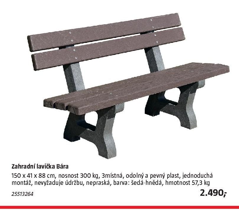 Zahradní lavička Bára