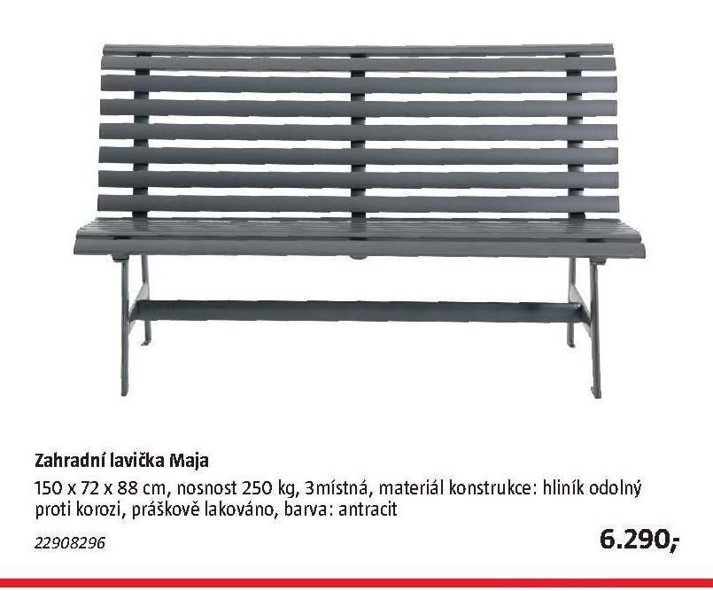 Zahradní lavička Maja