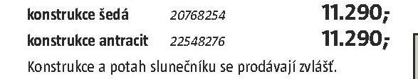 Závěsný slunečník Ligurien, konstrukce antracit