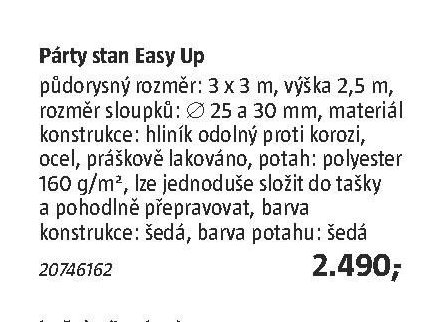 Párty stan Easy Up