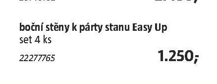 boční stěny k párty stanu Easy Up set 4 ks