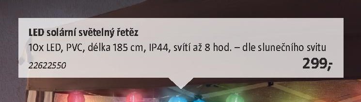 LED solární světelný řetěz