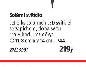 Solární svítidlo