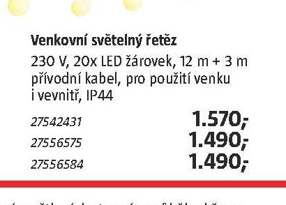 Venkovní světelný řetěz