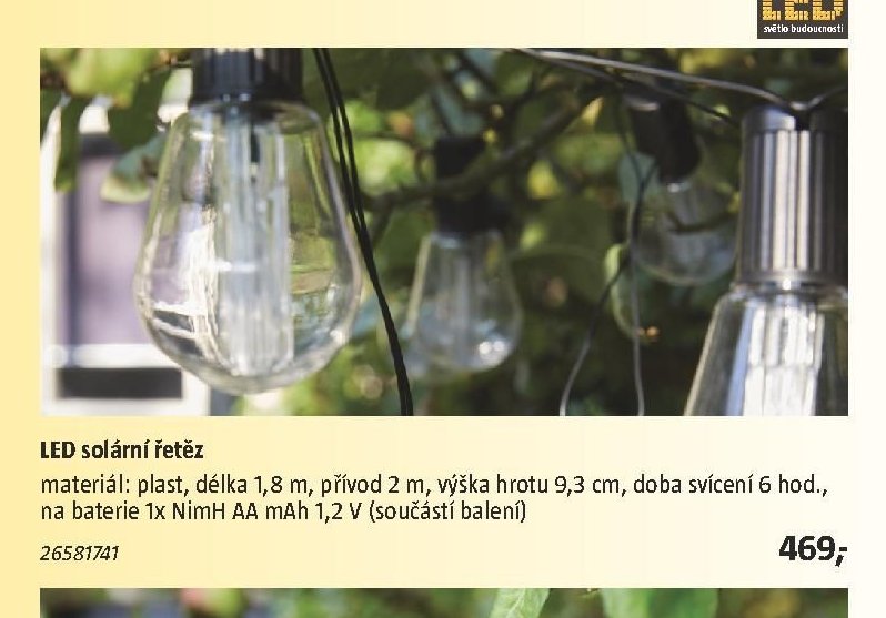 LED solární řetěz