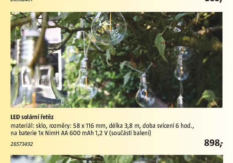 LED solární řetěz