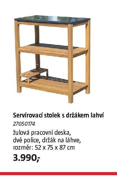 Servírovací stolek s držákem lahví 27050174