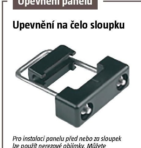 Upevnění na čelo sloupku