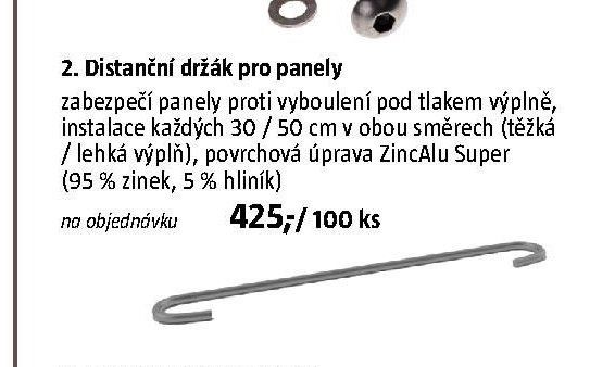 Distanční držák pro panely