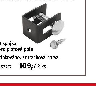 U spojka pro plotové pole