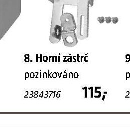 Horní zástrč pozinkováno