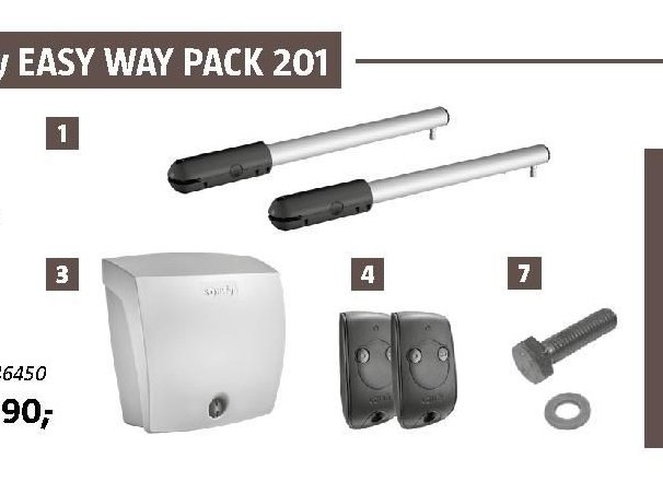 Elektrický pohon pro dvoukřídlé brány EASY WAY PACK 201