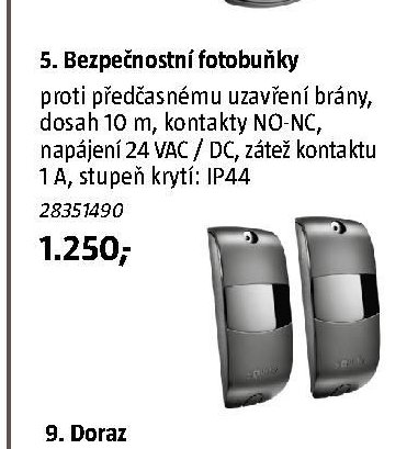 5. Bezpečnostní fotobuňky