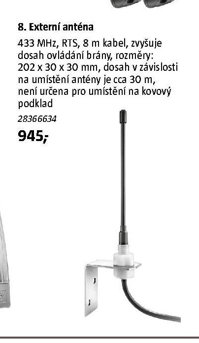8. Externí anténa