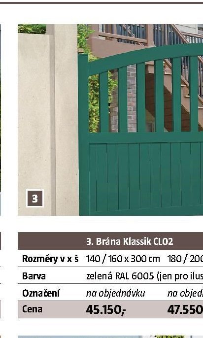 Brána Klassik CL02