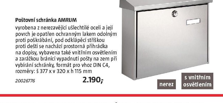 Poštovní schránka AMRUM