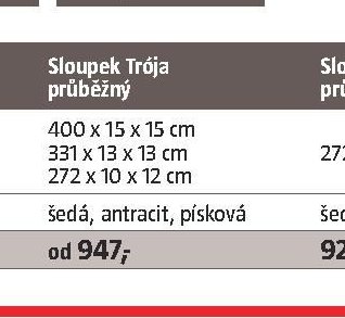 Sloupek Trója průběžný